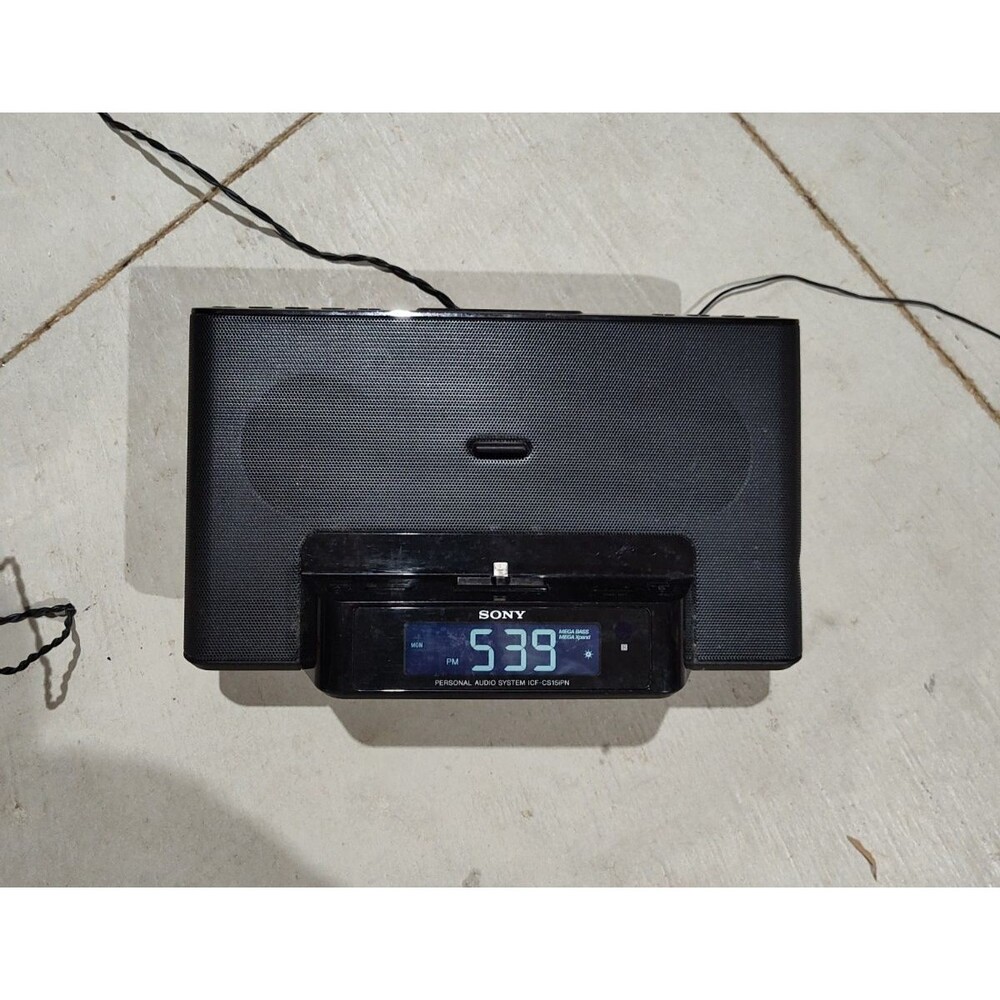 Sony ICF-CS15iP Clock Radio Speaker Dock for iPhone iPad Dream Machine